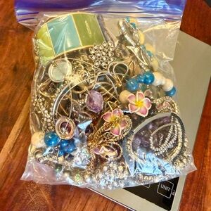 Mixed jewelry craft wearable lot approx 2.1 lbs